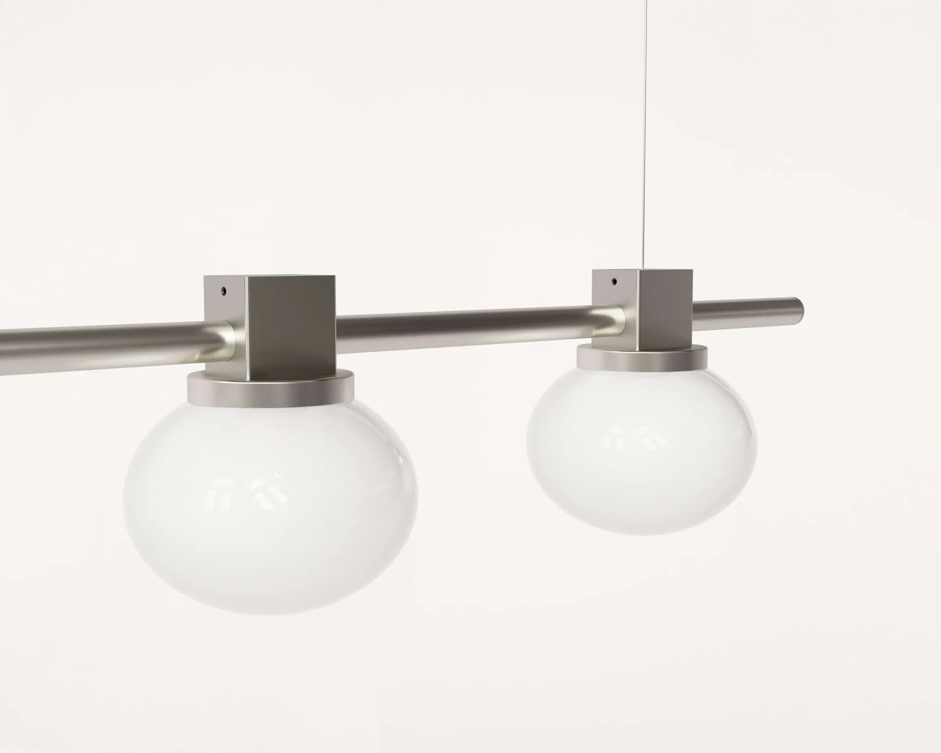 Lampa wisząca Ovoid Pendant Light Quadruple, Stal nierdzewna, szkło opalowe FRAMA