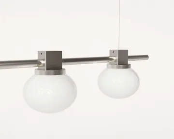 Lampa wisząca Ovoid Pendant Light Quadruple - Stal nierdzewna, szkło opalowe - FRAMA
