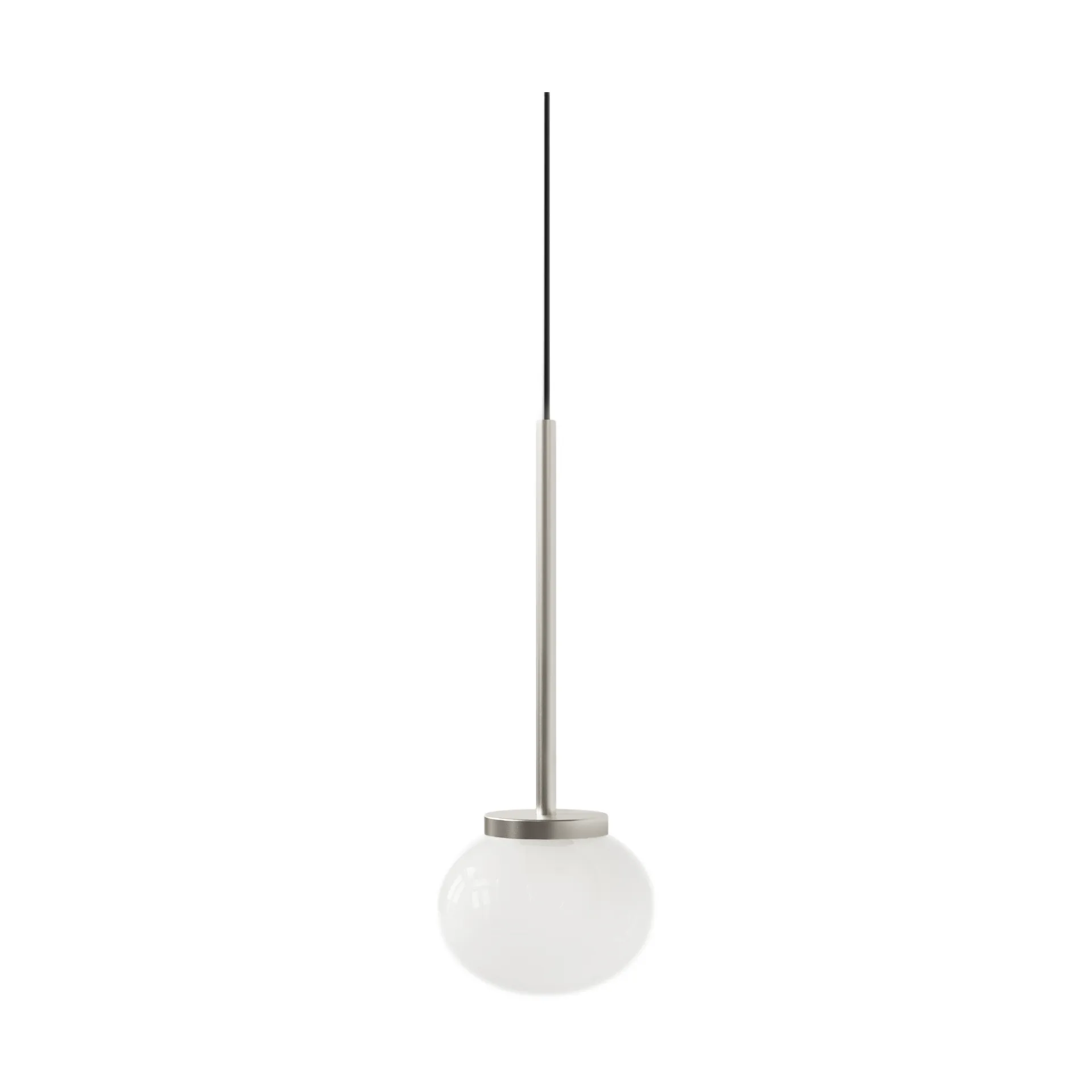 Lampa wisząca Ovoid Pendant Light Single, Stal nierdzewna, szkło opalowe FRAMA