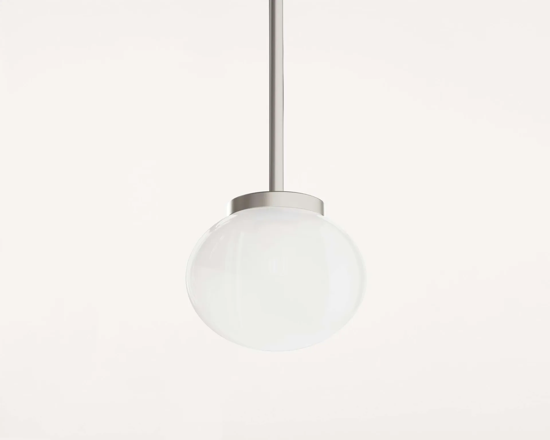 Lampa wisząca Ovoid Pendant Light Single, Stal nierdzewna, szkło opalowe FRAMA