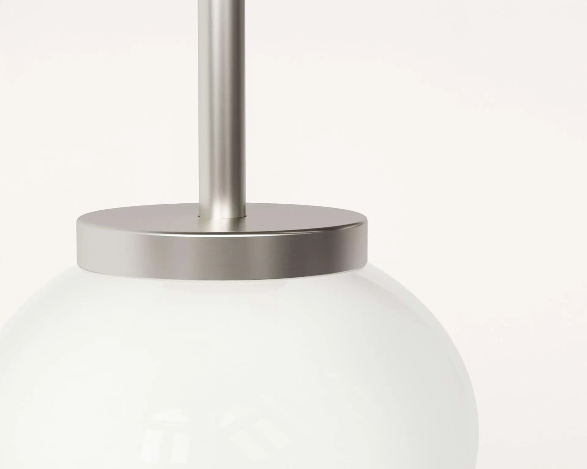 Lampa wisząca Ovoid Pendant Light Single, Stal nierdzewna, szkło opalowe FRAMA