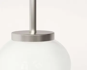 Lampa wisząca Ovoid Pendant Light Single - Stal nierdzewna, szkło opalowe - FRAMA