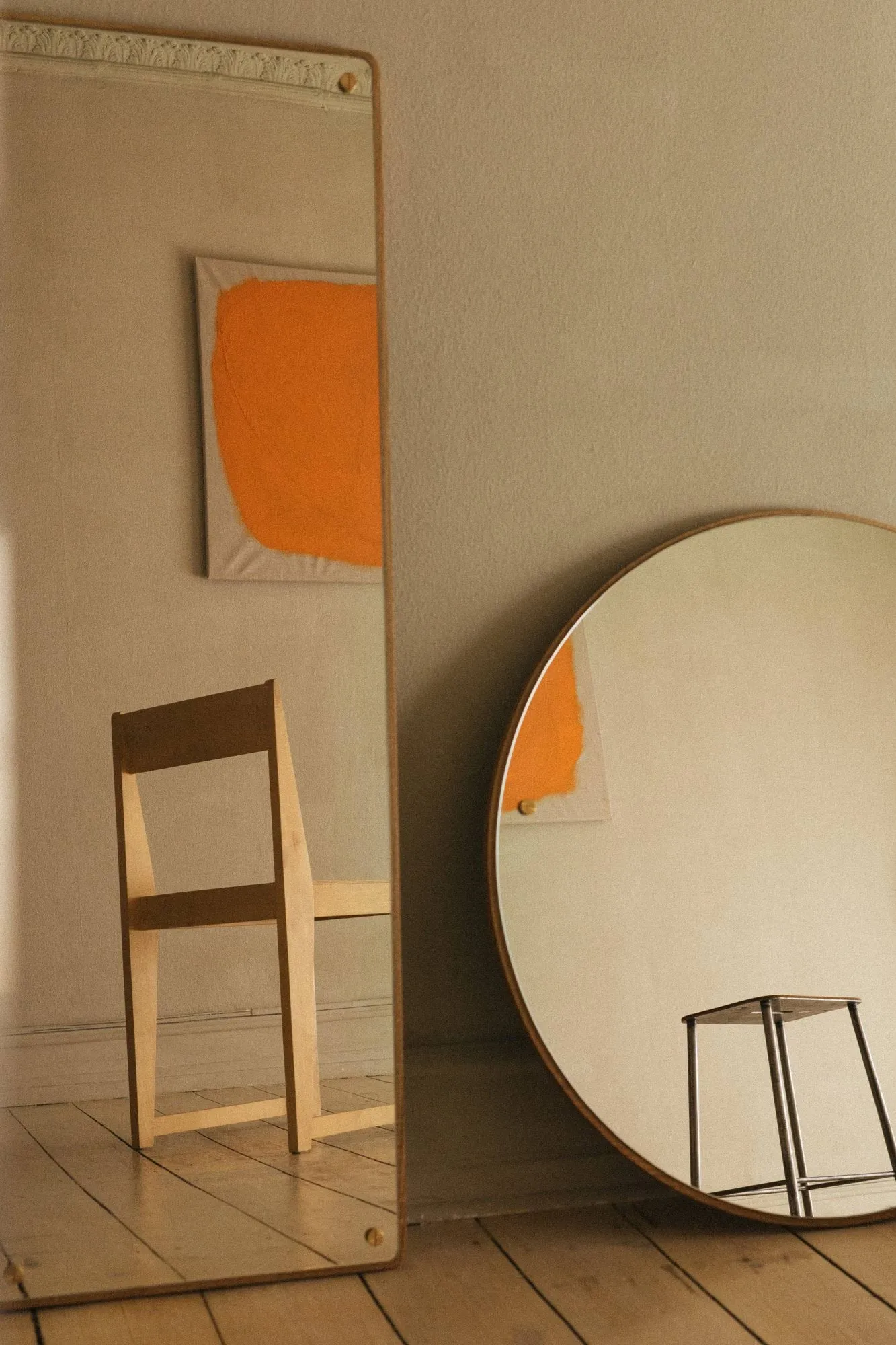 Lustro CM Circle, Dąb, large, Ø70 cm FRAMA