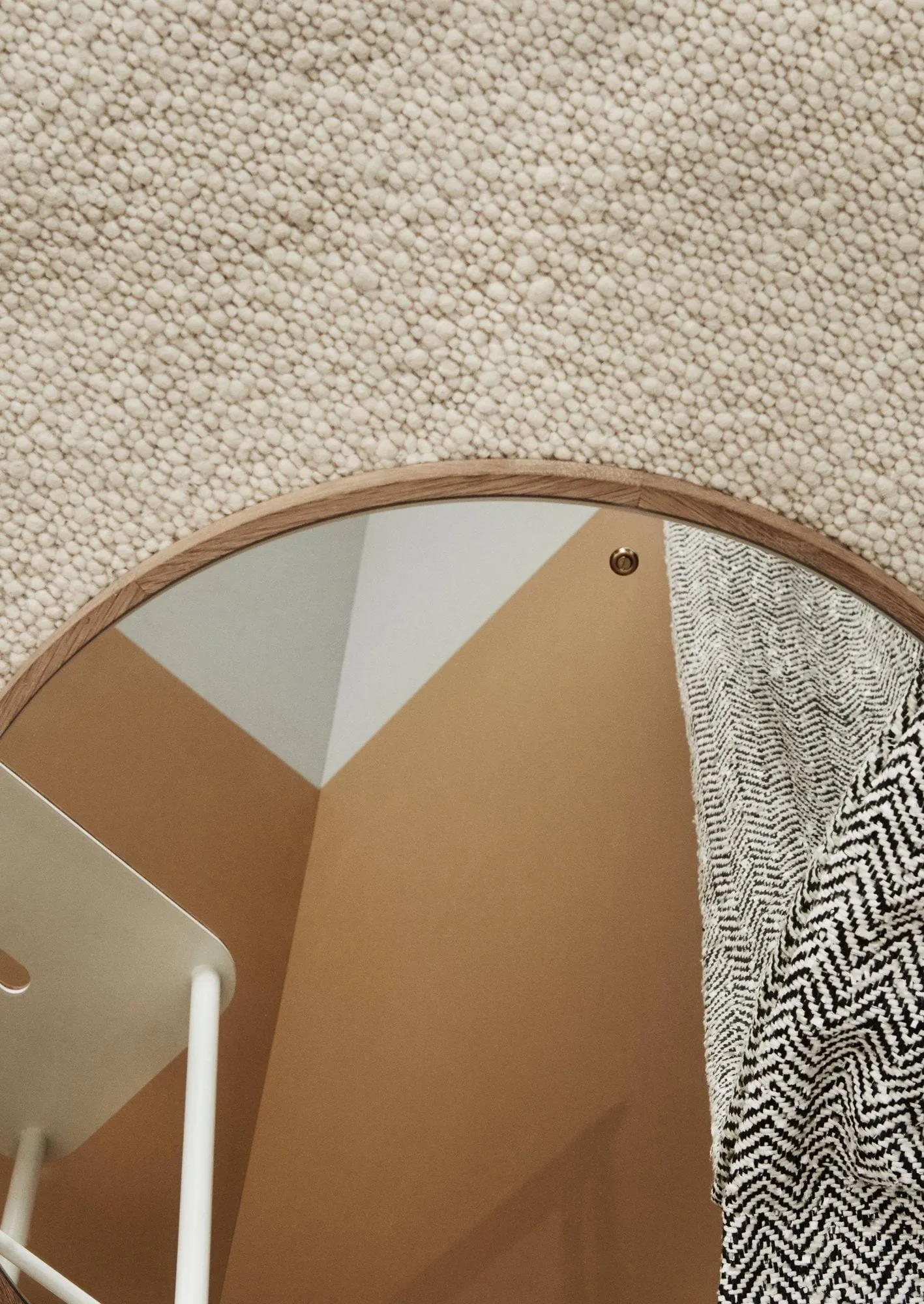 Lustro CM Circle, Dąb, medium, Ø60 cm FRAMA