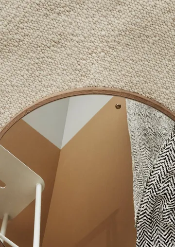 Lustro CM Circle - Dąb, medium, Ø60 cm - FRAMA