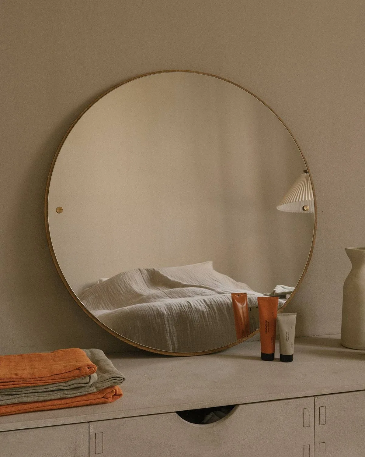 Lustro CM Circle, Dąb, medium, Ø60 cm FRAMA