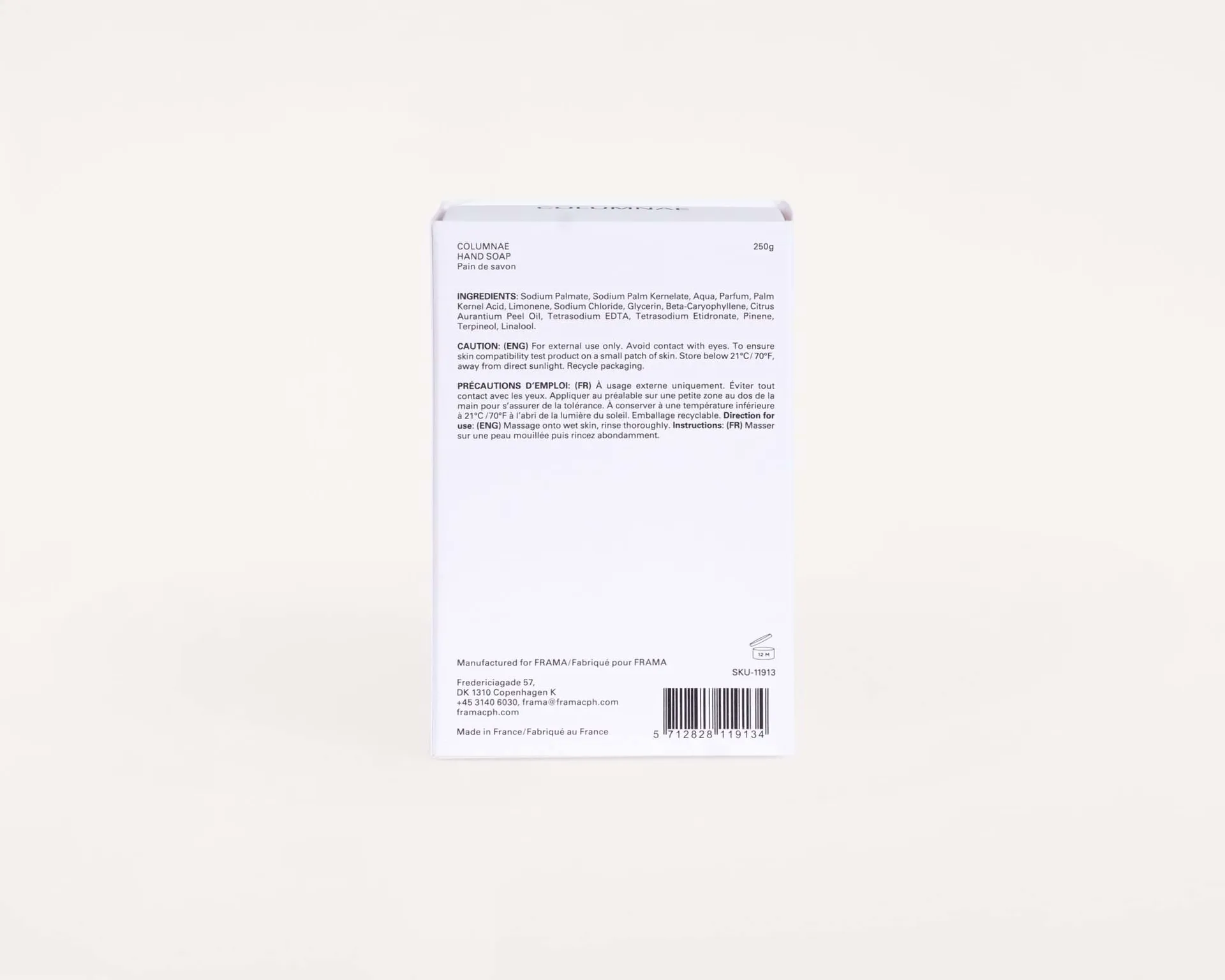 Mydło w kostce FRAMA 250 g, Columnae FRAMA