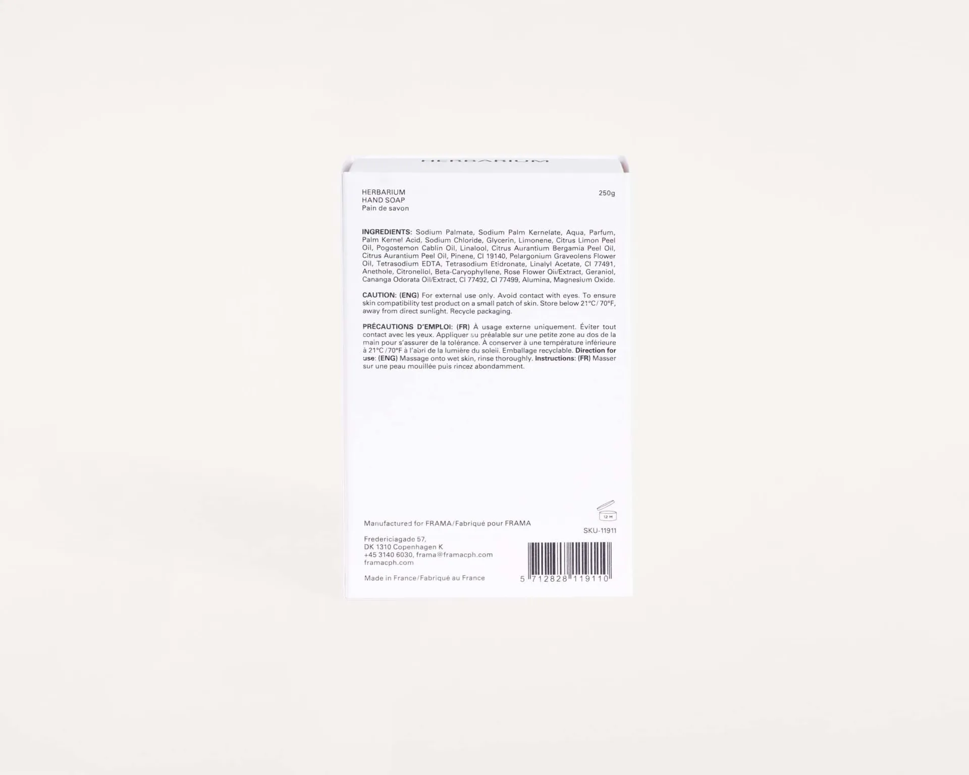 Mydło w kostce FRAMA 250 g, Herbarium FRAMA
