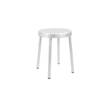 Okrągły taboret Tasca - Aluminium, wys.: 46 cm - FRAMA