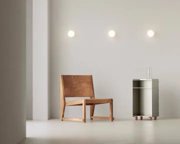 Plafon Ovoid Sconce - Stal nierdzewna, szkło opalowe - FRAMA