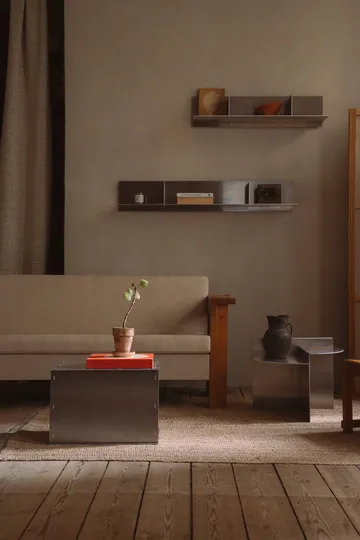 Półka ścienna Rivet Shelf - Aluminium, large, 119x20,6x22,5 cm - FRAMA
