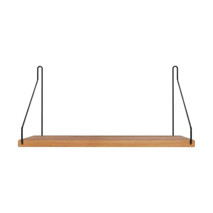 Półka ścienna Single Shelf - Dąb-czarny, 40x20 cm - FRAMA