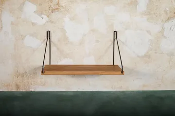Półka ścienna Single Shelf - Dąb-czarny, 40x20 cm - FRAMA