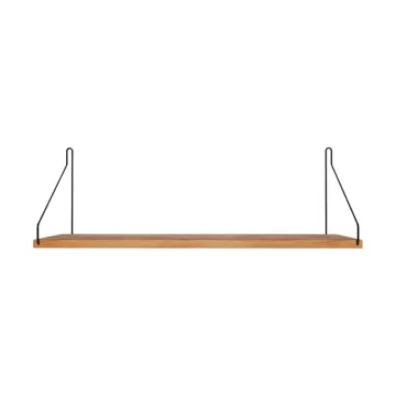 Półka ścienna Single Shelf - Dąb-czarny, 60x20 cm - FRAMA
