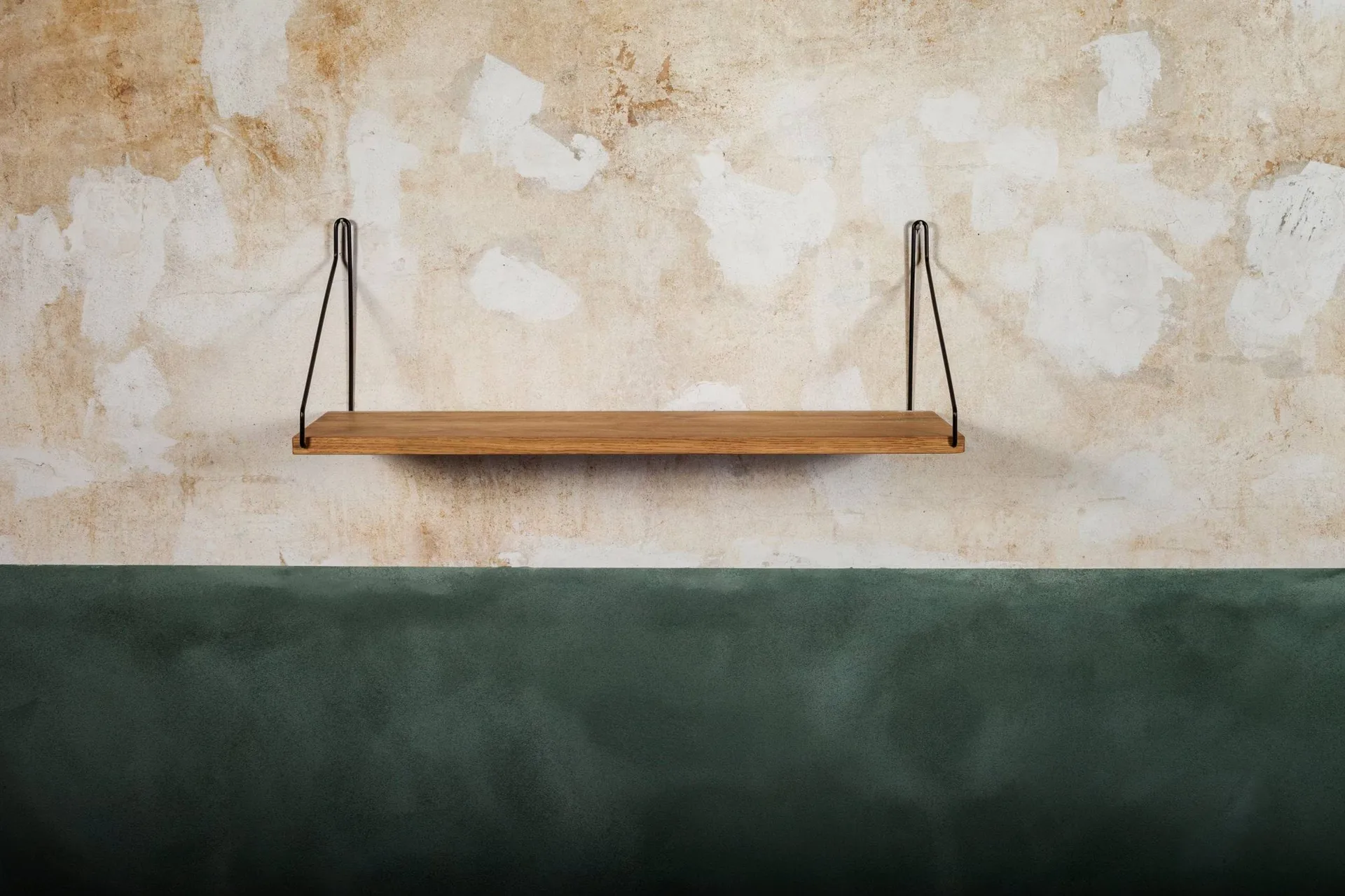 Półka ścienna Single Shelf, Dąb-czarny, 60x20 cm FRAMA