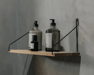 Półka ścienna Single Shelf - Dąb-czarny, 60x20 cm - FRAMA