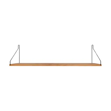 Półka ścienna Single Shelf - Dąb-czarny, 80x20 cm - FRAMA