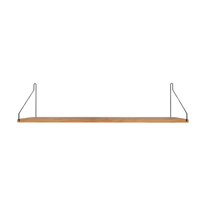 Półka ścienna Single Shelf - Dąb-czarny, 80x20 cm - FRAMA