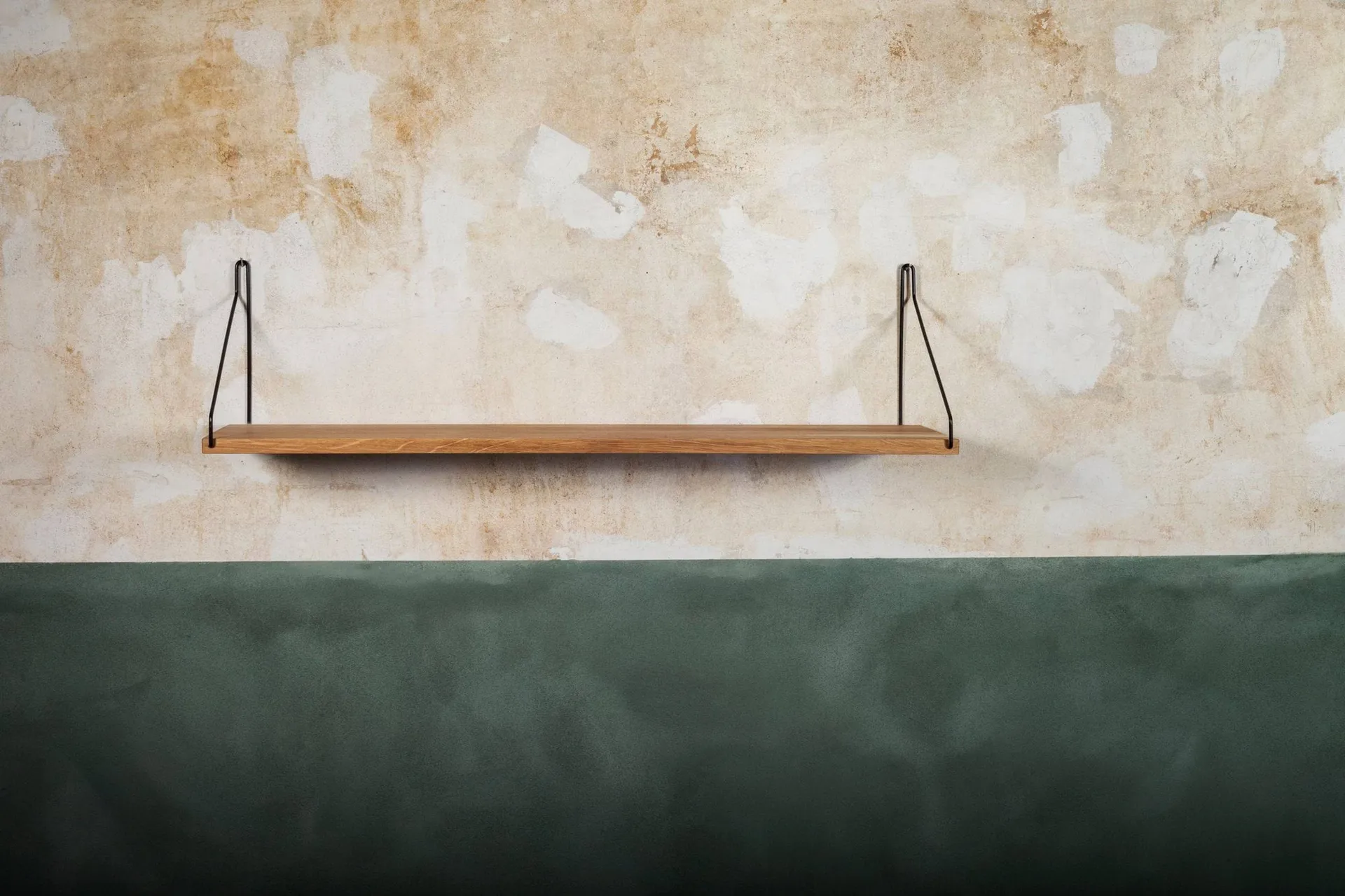 Półka ścienna Single Shelf, Dąb-czarny, 80x20 cm FRAMA