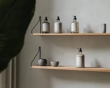 Półka ścienna Single Shelf - Dąb-czarny, 80x20 cm - FRAMA