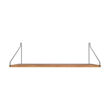 Półka ścienna Single Shelf - Dąb-czarny, 80x27 cm - FRAMA