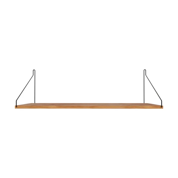 Półka ścienna Single Shelf - Dąb-czarny, 80x27 cm - FRAMA