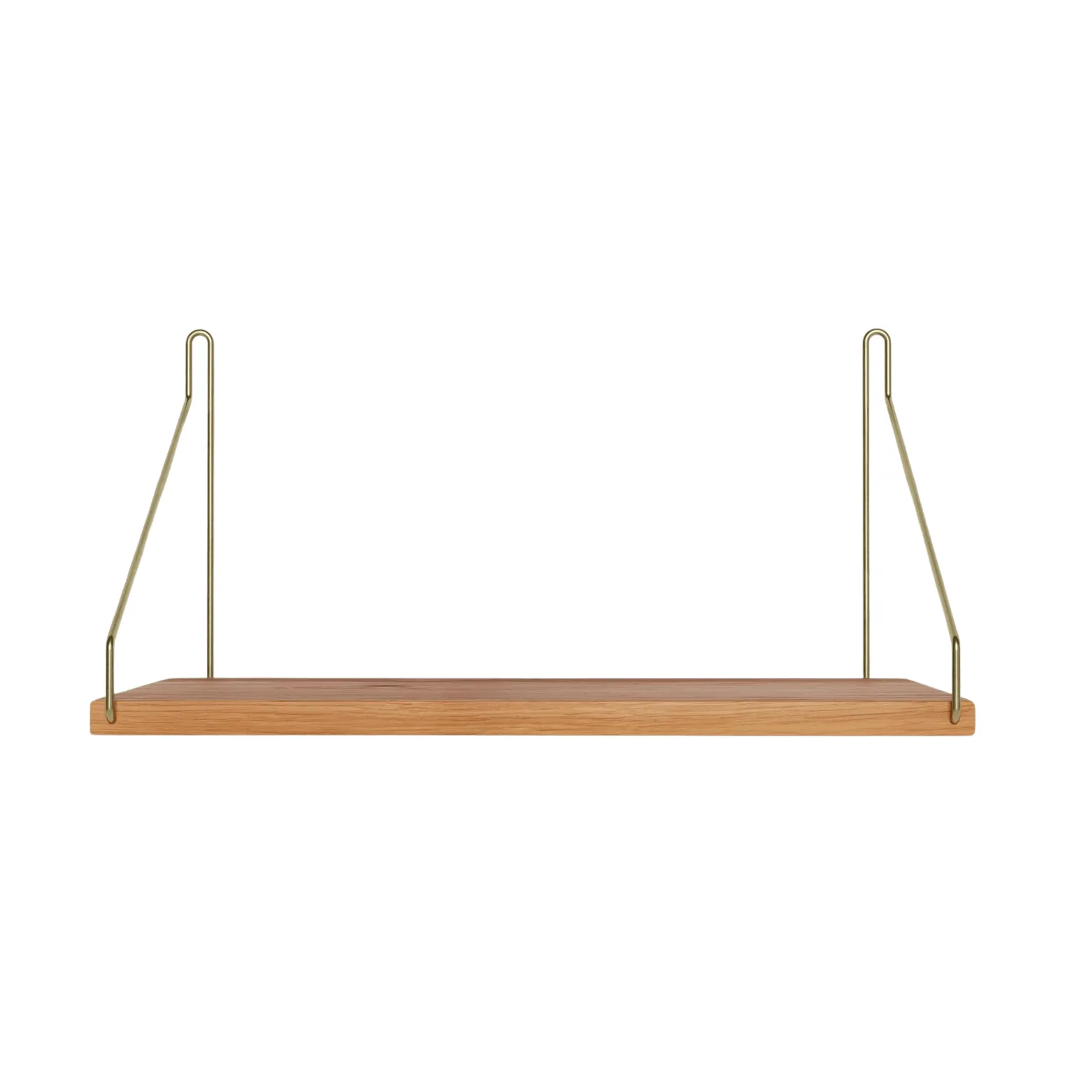 Półka ścienna Single Shelf, Dąb-mosiądz, 40x20 cm FRAMA
