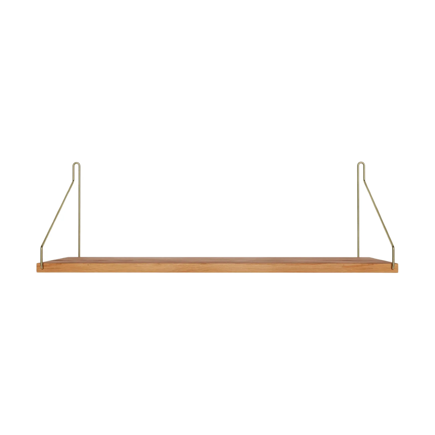 Półka ścienna Single Shelf, Dąb-mosiądz, 60x20 cm FRAMA