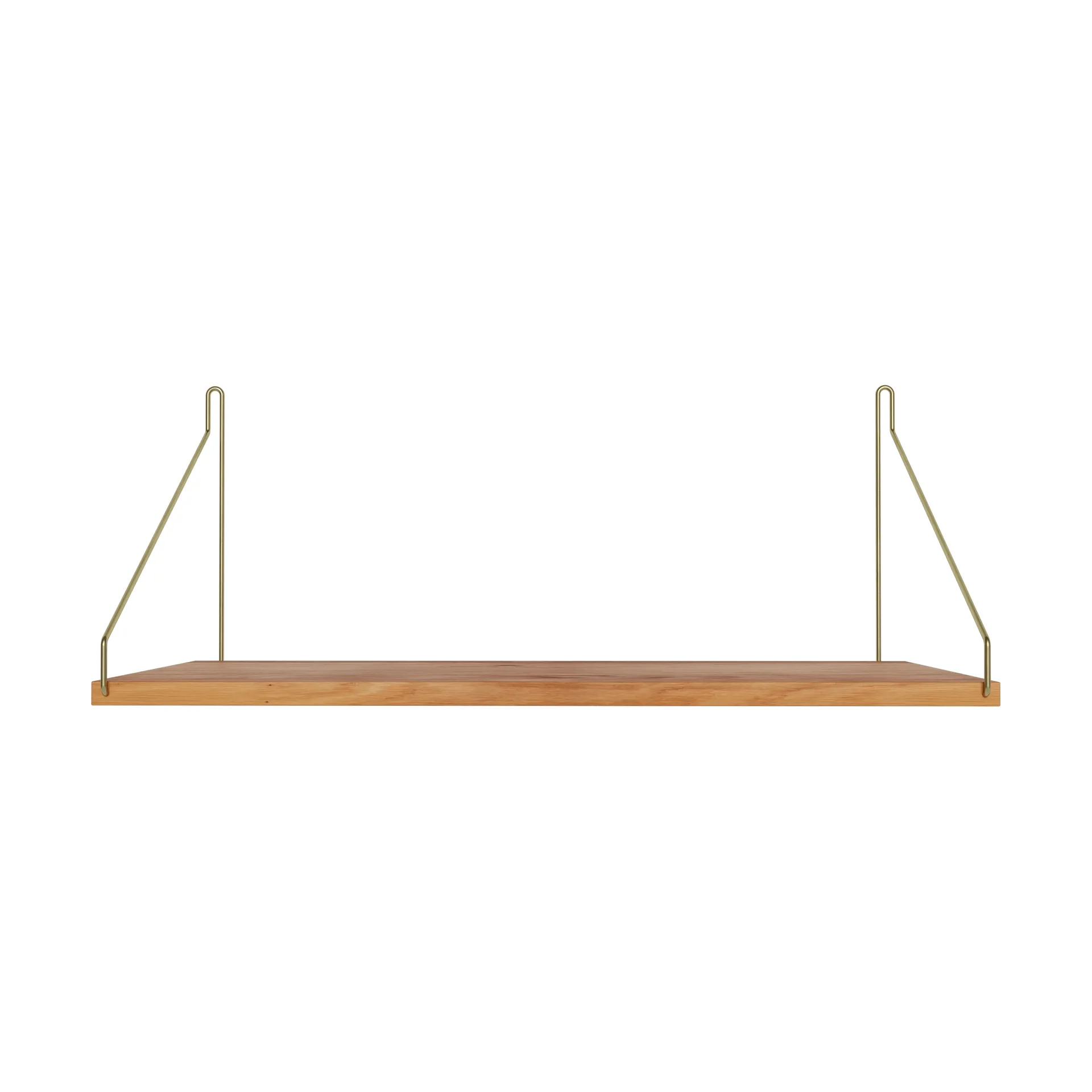 Półka ścienna Single Shelf, Dąb-mosiądz, 60x27 cm FRAMA