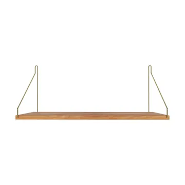 Półka ścienna Single Shelf - Dąb-mosiądz, 60x27 cm - FRAMA