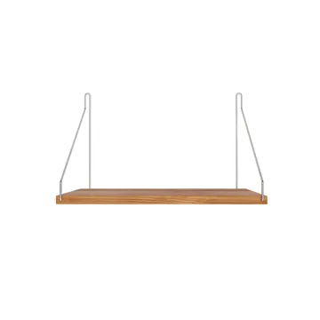 Półka ścienna Single Shelf - Dąb-stal nierdzewna, 40x27 cm - FRAMA