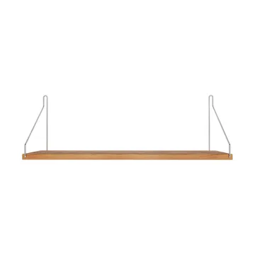Półka ścienna Single Shelf - Dąb-stal nierdzewna, 60x20 cm - FRAMA