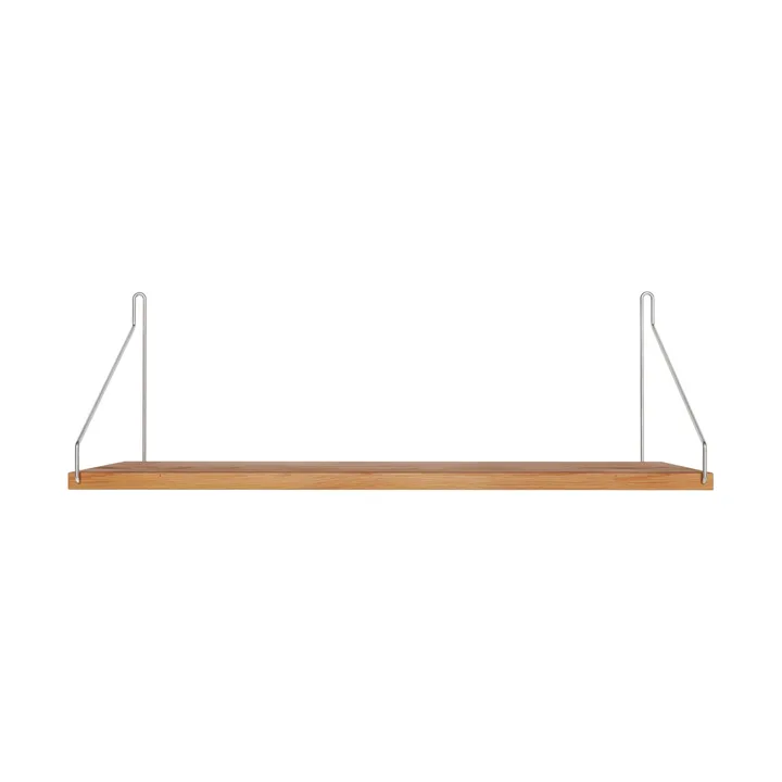 Półka ścienna Single Shelf - Dąb-stal nierdzewna, 60x20 cm - FRAMA