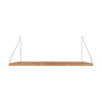 Półka ścienna Single Shelf - Dąb-stal nierdzewna, 60x27 cm - FRAMA