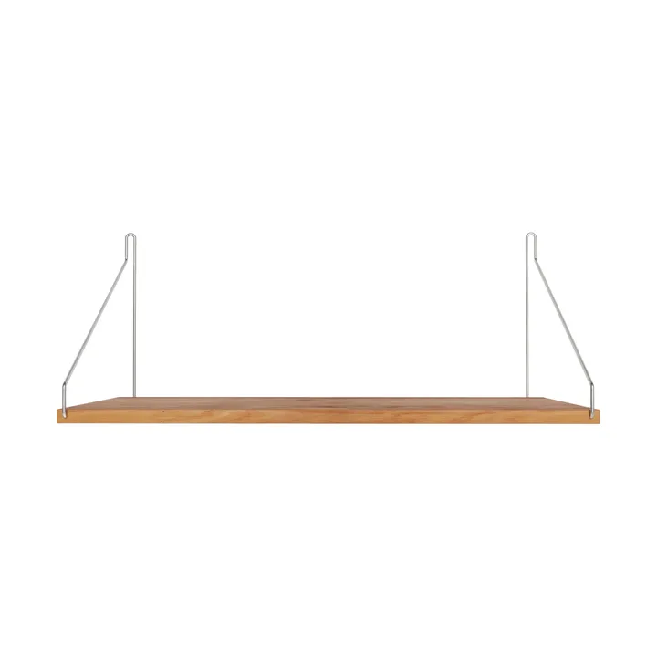 Półka ścienna Single Shelf - Dąb-stal nierdzewna, 60x27 cm - FRAMA