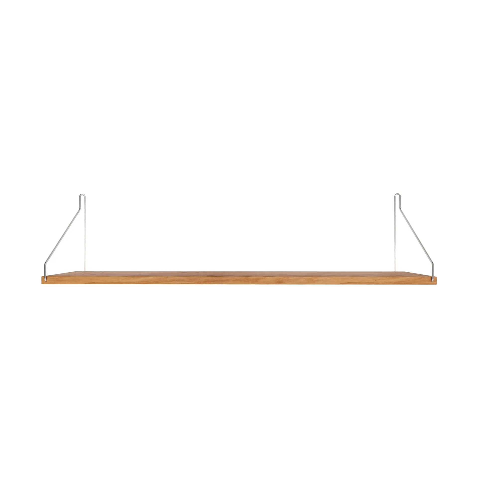 Półka ścienna Single Shelf, Dąb-stal nierdzewna, 80x20 cm FRAMA