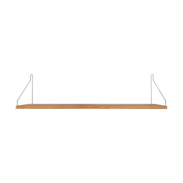 Półka ścienna Single Shelf - Dąb-stal nierdzewna, 80x20 cm - FRAMA