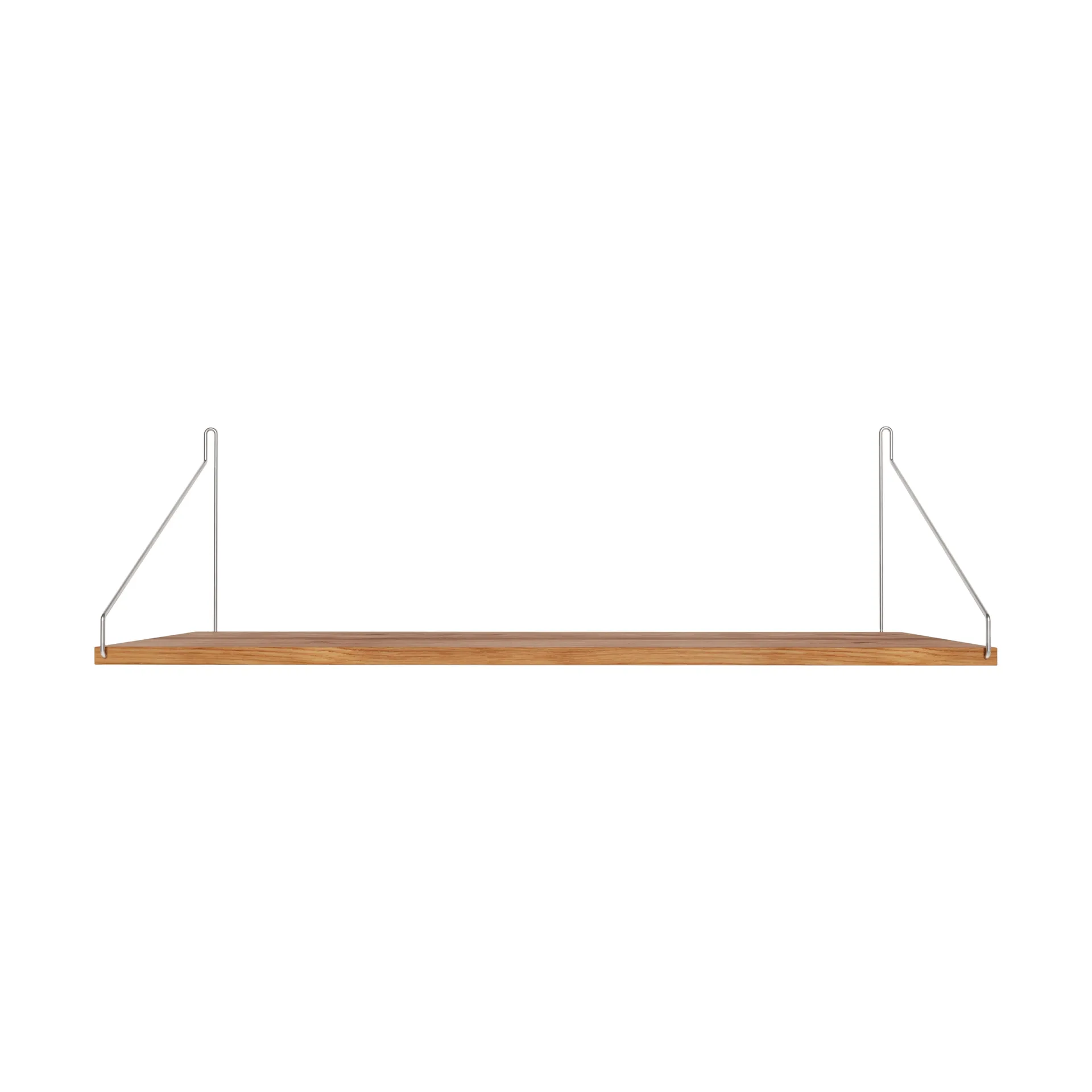 Półka ścienna Single Shelf, Dąb-stal nierdzewna, 80x27 cm FRAMA