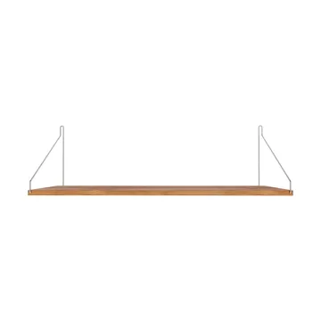 Półka ścienna Single Shelf - Dąb-stal nierdzewna, 80x27 cm - FRAMA