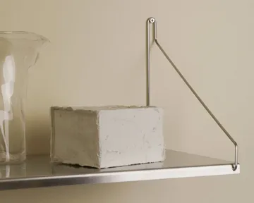 Półka ścienna Single Shelf - Stal nierdzewna, 80x20 cm - FRAMA