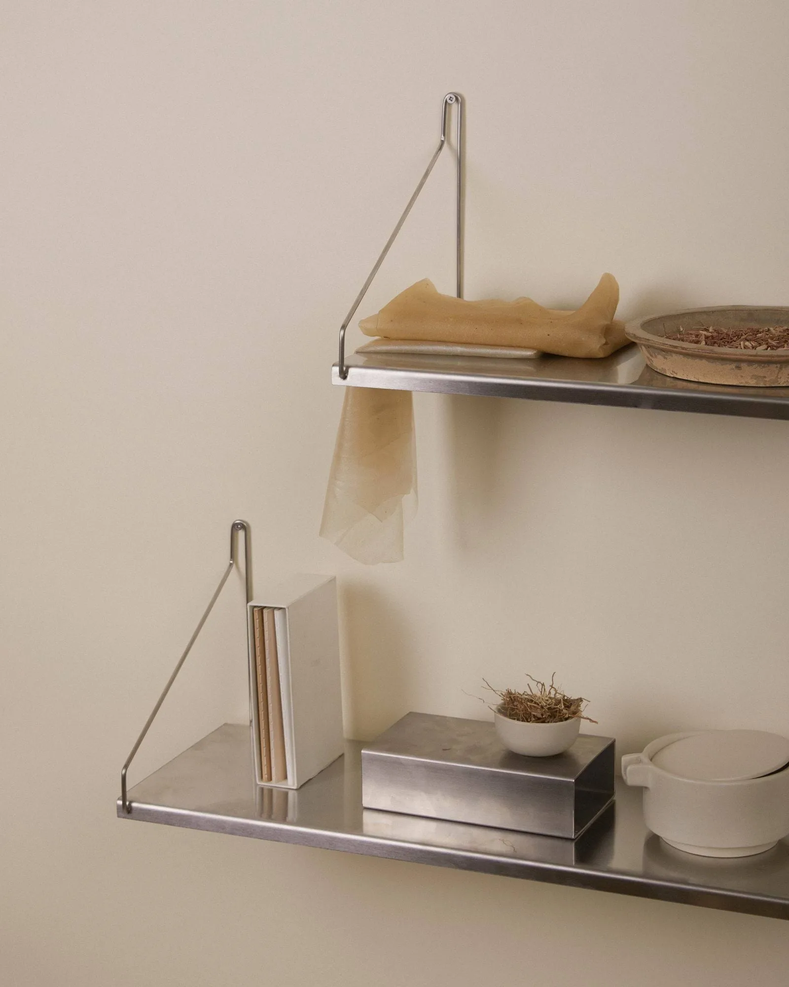 Półka ścienna Single Shelf, Stal nierdzewna, 80x20 cm FRAMA
