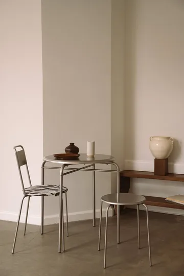Stół Petit Rond - Stal nierdzewna, Ø65x73 cm - FRAMA