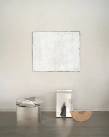 Stolik boczny Rivet - Aluminium, Ø51,3x40 cm - FRAMA