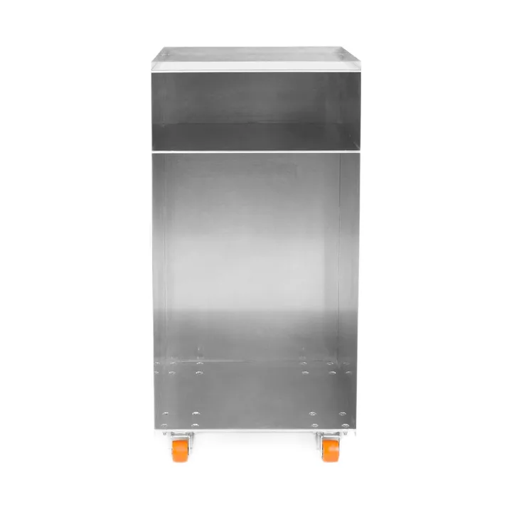 Stolik pomocniczy na kółkach Rivet Cart - Aluminium, 32,8x33,8x65 cm - FRAMA