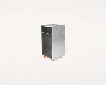 Stolik pomocniczy na kółkach Rivet Cart - Aluminium, 32,8x33,8x65 cm - FRAMA