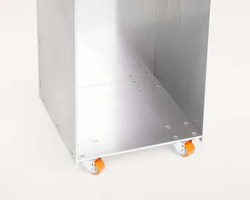 Stolik pomocniczy na kółkach Rivet Cart - Aluminium, 32,8x33,8x65 cm - FRAMA