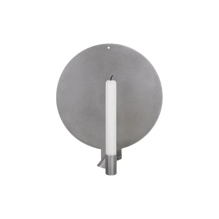 Świecznik ścienny Ornament - Stal nierdzewna, round, 28,2 cm - FRAMA