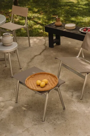 Taboret Union - Aluminium-Sandstone Linen, wys.: 40,6 cm - FRAMA