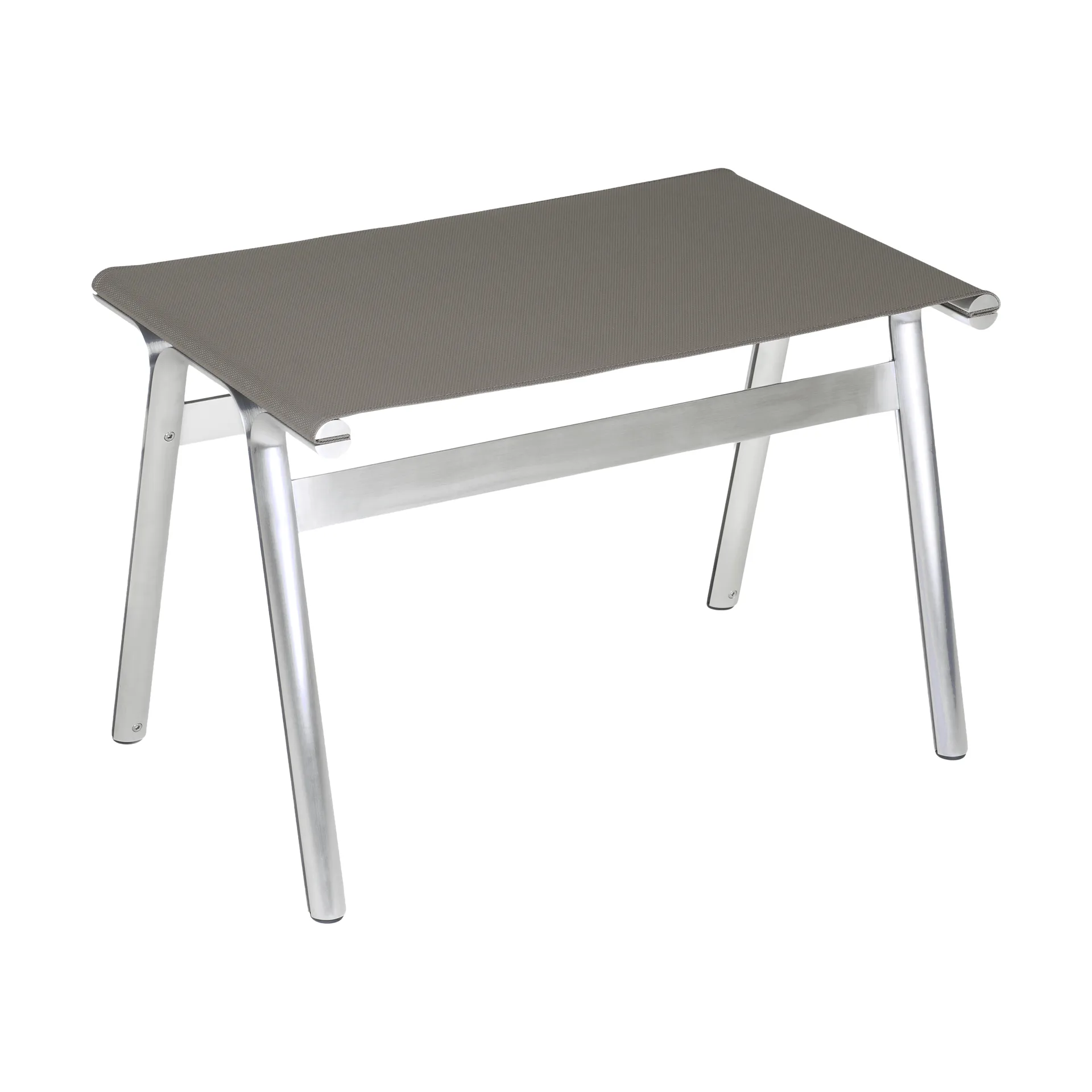 Taboret Union, Aluminium-Taupe Mesh, wys. 40,6 cm FRAMA