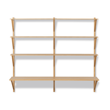 BM29 półka z biurkiem 149x134 cm - Dąb lakierowany - Fredericia Furniture